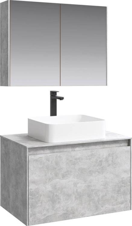 Мебель для ванной Aqwella 5 stars Mobi 80 бетон светлый