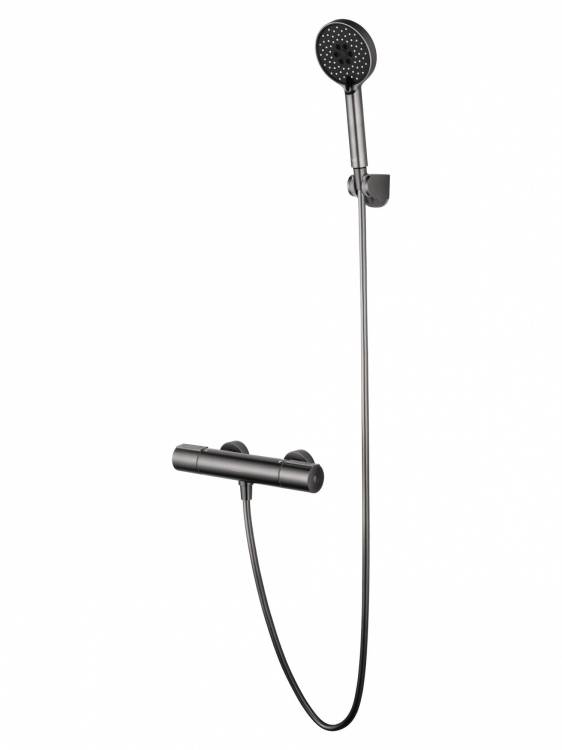 Смеситель для душа Wonzon & Woghand WW-A2006-A-BGG с термостатом, темный графит