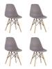 Набор из 4 стульев Stool Group Eames Style DSW Y801-V SEAT dark grey x4 темно-бежевый