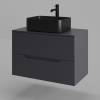 Тумба с раковиной Orange Line Li-80TugMDF+B02-460MB графит матовый, 80.5 см фото 3