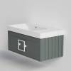 Тумба под раковину La Fenice Cubo Grigio 90 серо-зеленый матовый