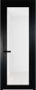 Межкомнатная дверь Profil Doors 1 AGP цвет профиля Черный, стекло безопасное 6 мм белый триплекс 600x2000
