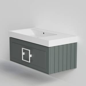 Тумба под раковину La Fenice Cubo Grigio 90 серо-зеленый матовый