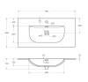 Тумба с раковиной BelBagno MARINO-CER-N-900-2C-SO-BO-P подвесная, Bianco Opaco, 51.6x91x46 фото 7