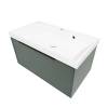 Тумба с раковиной La Fenice Simpla Grigio NFNC-01-SIM-G-80-3-80 серо-зеленая матовая, 80 см