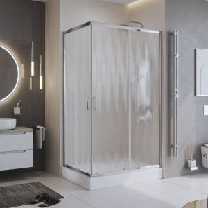 Душевой уголок BelBagno Uno UNO-195-AH-2-100/80-CH-CR профиль хром глянцевый, стекло матовое, 100x80x195