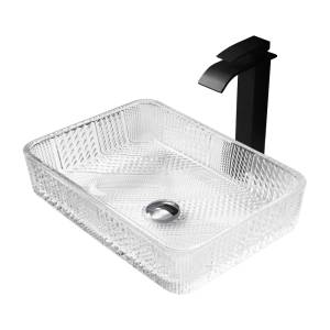 Раковина накладная Abber Glas AK2312 стеклянная прозрачная