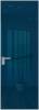 Межкомнатная дверь Profil Doors 1 AGK цвет профиля Серебро, стекло безопасное 4 мм зеркало синее 800x2000