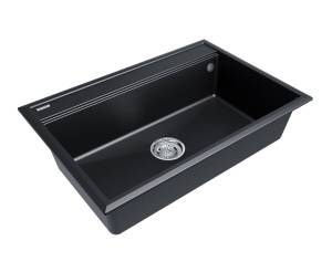 Мойка кухонная Paulmark Stepia PM117551-BLM 510x750 мм черный металлик