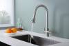 Смеситель для кухни Paulmark Lange La214212-BS с выдвижным изливом, брашированная сталь фото 5