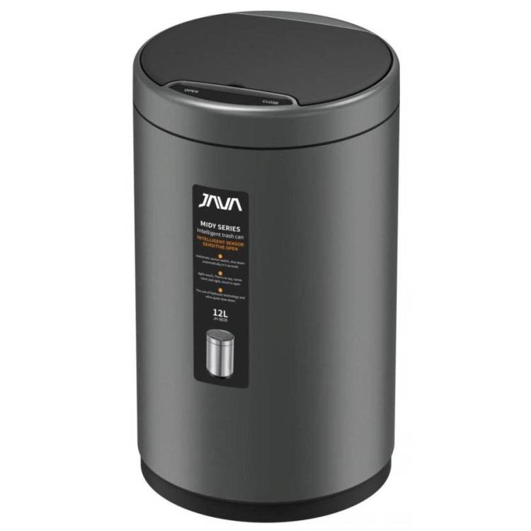 Сенсорное ведро 12 л JAVA S-882-12Q графит