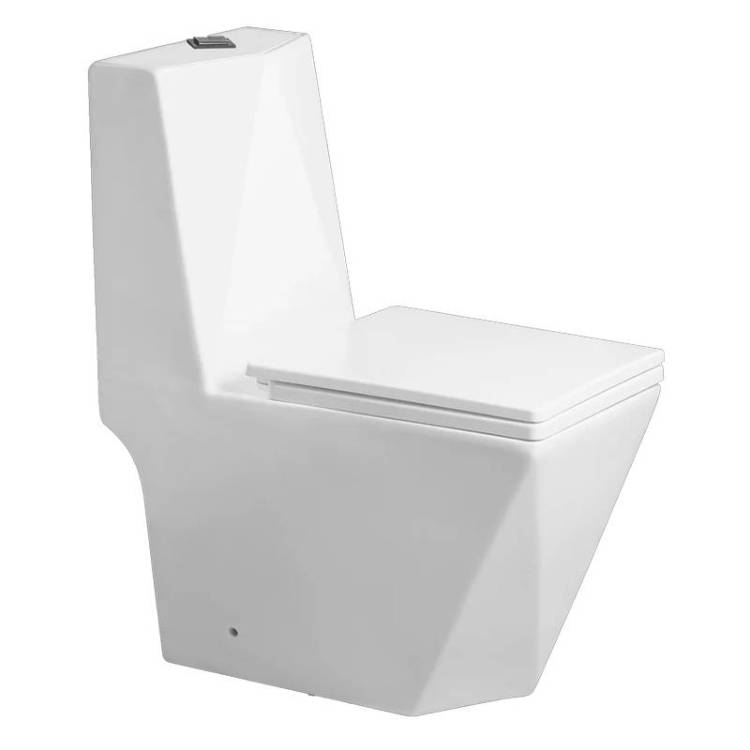 Унитаз-моноблок SantiLine SL-5013 безободковый, с крышкой-сиденьем микролифт