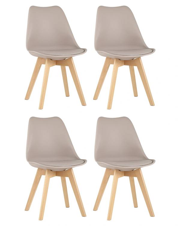 Набор из 4 стульев Stool Group Frankfurt Y863 beige X4 бежевый, деревянные ножки