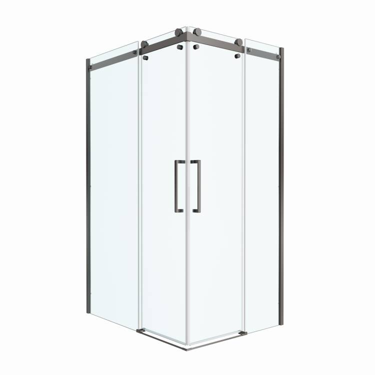 Душевой уголок BelBagno MARINO-2-AH-2-120/90-C-GM профиль оружейная сталь, стекло прозрачное, 120x90x195