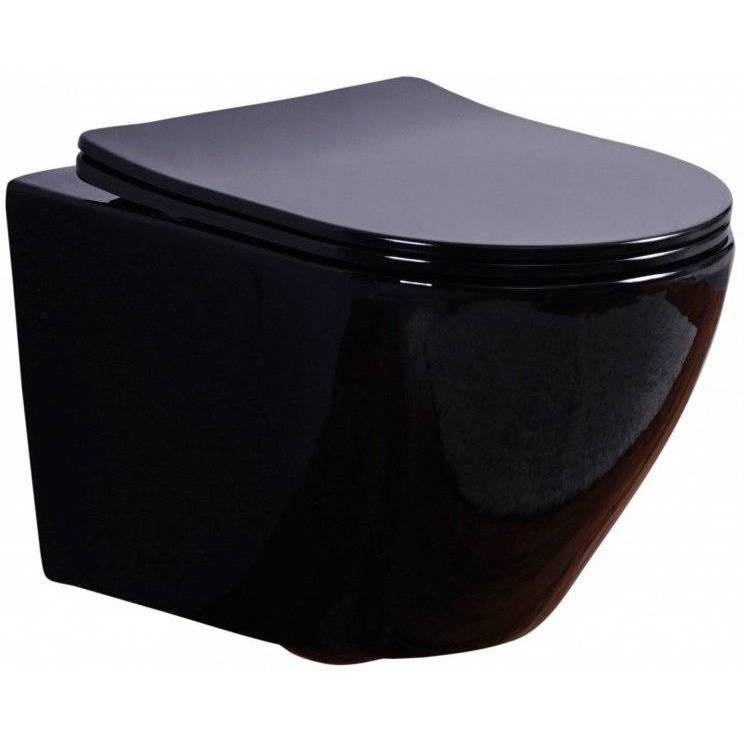 Унитаз подвесной Esbano Azalea ESUPAZALB черный глянцевый