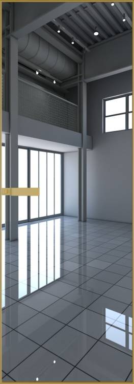 Межкомнатная дверь Profil Doors 1 AGN цвет профиля Золото, стекло безопасное 4 мм зеркало 600x2000