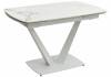 Стол Woodville Alarti 493185 gloss statuario white sintered stone/white 120(180)x80x76