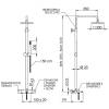 Душевая система Remer Elegance EQ34A7SDSD20 хром, с изливом, с термостатом фото 2