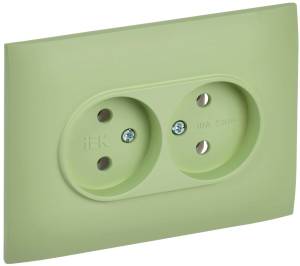Розетка 2-местная IEK Skandy SK-R20-10-K06-F мятный