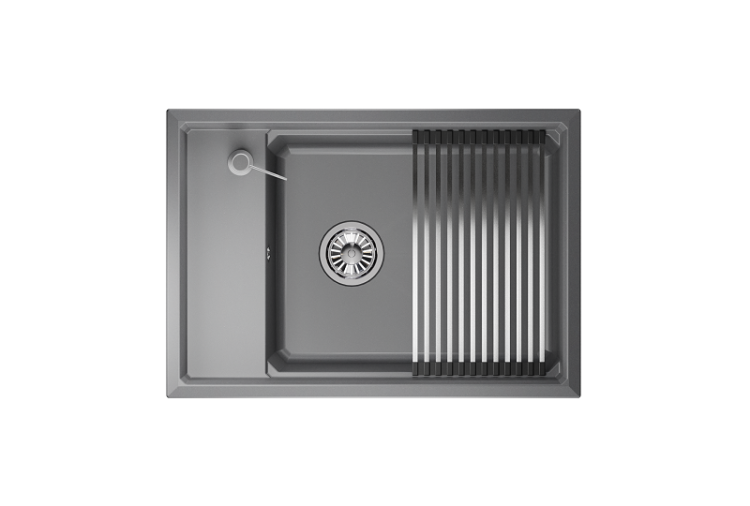 Мойка кухонная Granula Kitchen Space KS-7305 алюминиум