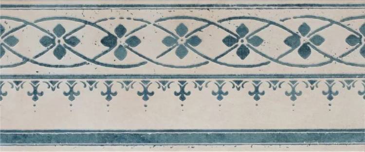 Декор Italgraniti Creta D CD672S Stensil Aqua 30.5x72.5