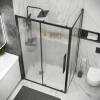 Душевая перегородка Grossman Cosmo 200.K33.02.100.21.02 профиль черный матовый, стекло шиншилла, 100x195 фото 5