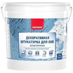 Штукатурка декоративная эластичная для плит OSB Neomid Шуба бежевая 6 кг
