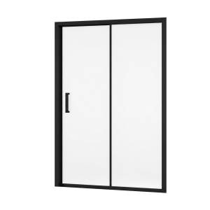 Душевая дверь в нишу Royal Bath Accord RB150HS-C-BL профиль черный, стекло матовое, 150x200