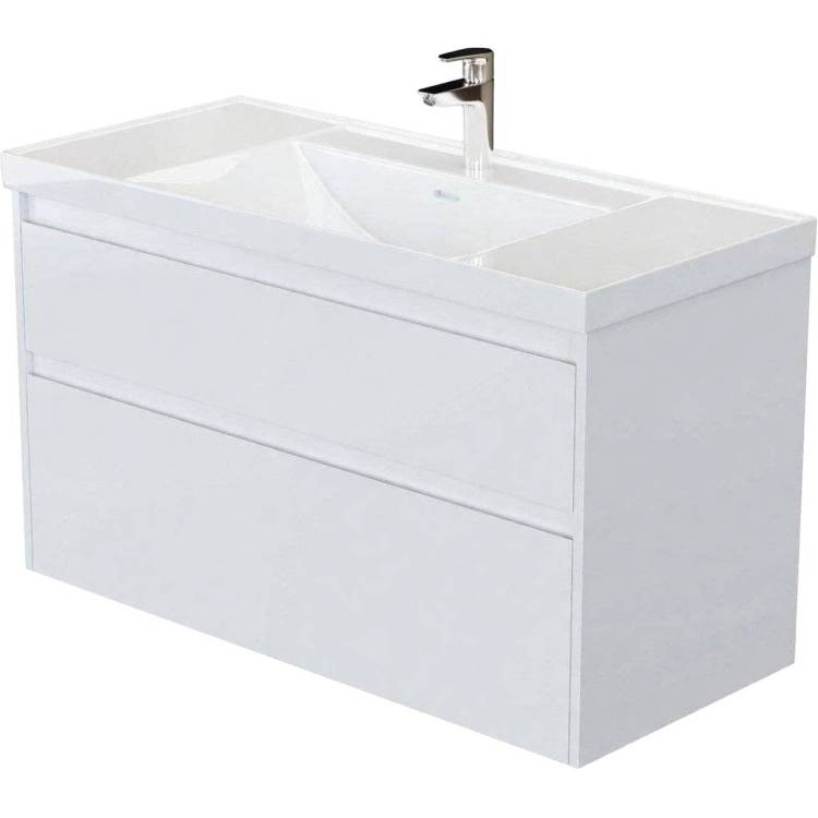 Тумба с раковиной Aquanet Nova Lite 2.0 110 365917 Белый глянец