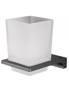 Стакан Wonzon & Woghand Eclipse WW-9121-BGM с держателем, темный графит