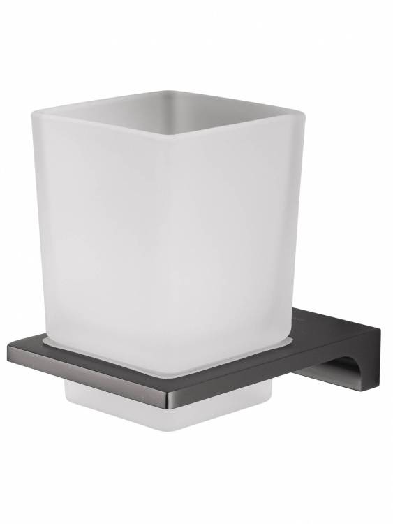 Стакан Wonzon & Woghand Eclipse WW-9121-BGM с держателем, темный графит