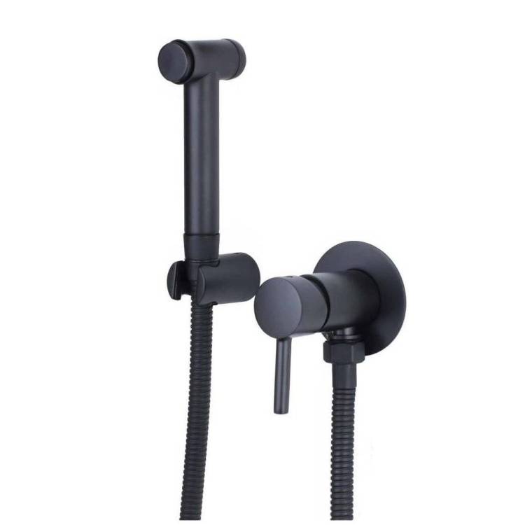 Гигиенический душ Bronze de Luxe Scandi 14512B черный матовый, со смесителем