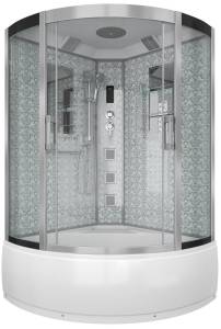 Душевая кабина Niagara Lux 7744W хром, металлик, с высоким поддоном, с сиденьем