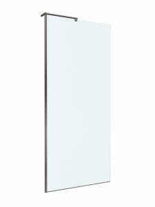 Душевая перегородка BelBagno UNO-L-1-TB-80-C-GM профиль оружейная сталь, стекло прозрачное, 80x200