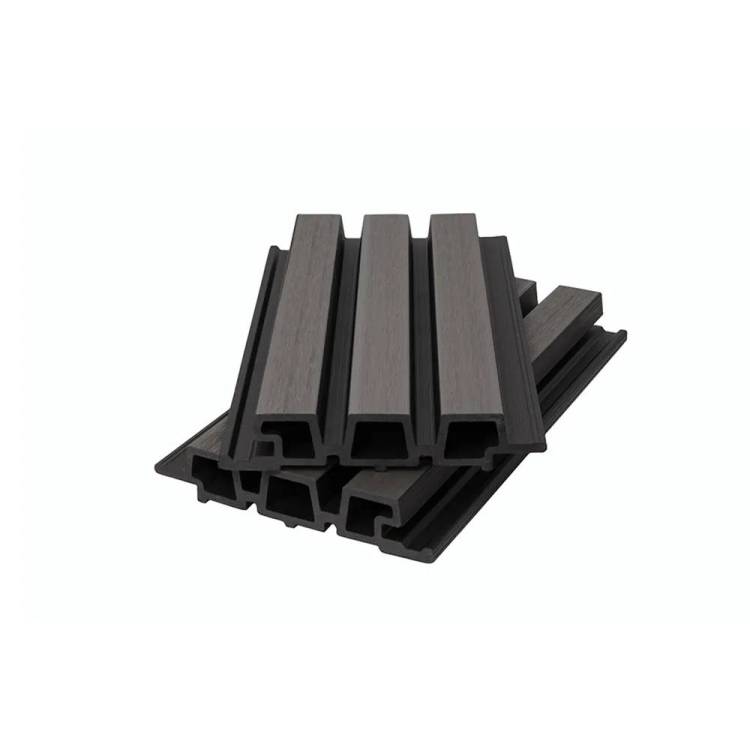 Фасадная панель Polivan Group Nusadua 3D Co-Extrusion Mix Grey Dark ДПК брусковая 3600x165x33