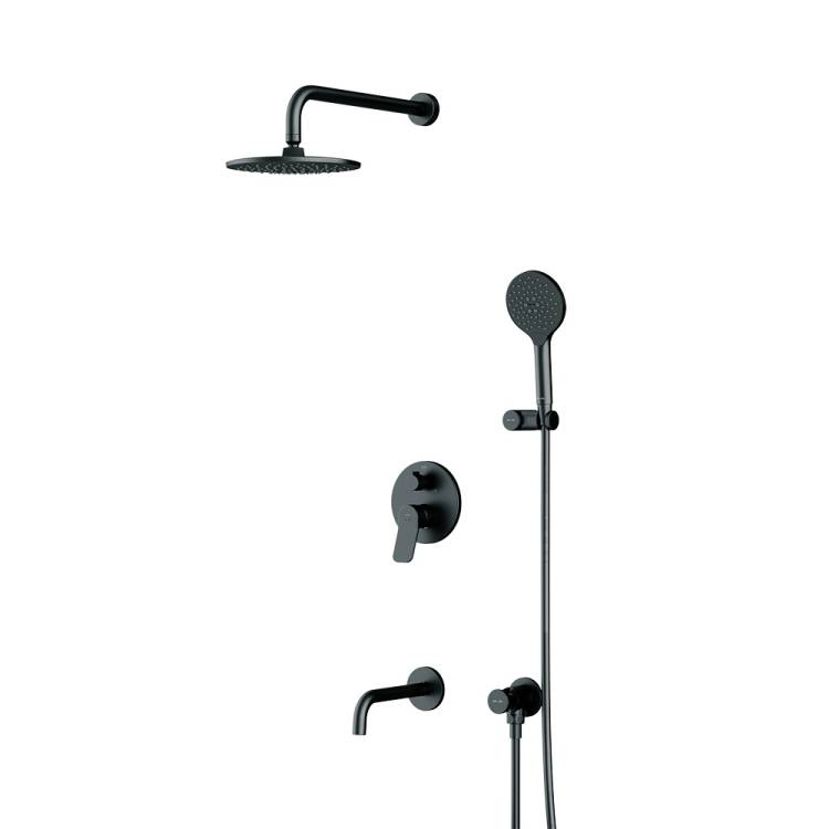 Душевой комплект Am.Pm X-Joy FB85A3RH32 черный, со смесителем