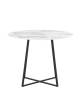 Стол обеденный Stool Group Дакота FDC8004 top wh.marble DUAL белый мрамор ножки черные 100x100x76 фото 2