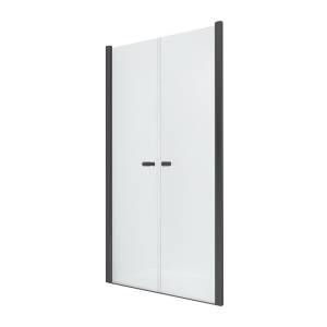 Дверь в нишу NEW TRENDY NEW SOLEO BLACK двойные двери 110x195 D-0217A (черный)