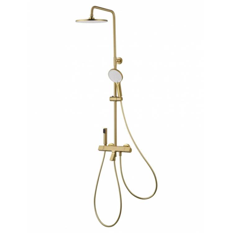 Душевая стойка Wonzon & Woghand WW-B3094-BG золотая, с термостатом