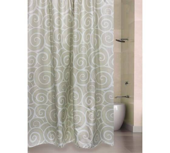 Штора для ванной Bath Plus Snail ch1366/8 180x200, серо-бежевый
