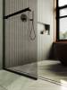 Душевая перегородка MaybahGlass MGD-727-6у 79x195, стекло бронза 8 мм, профиль черный фото 4