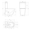 Унитаз-компакт BelBagno Amanda BB051CPR/BB051T/BB076SC безободковый, с сиденьем микролифт, белый фото 9