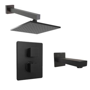 Душевой комплект Paini Grazia 21PZSET26911THBATHHEAD на 2 потребителя, с верхним душем, черный брашированный