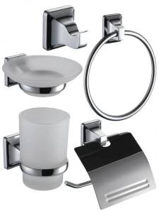 Набор аксессуаров для ванной Bath Plus Prime PR9900-5-1 серебрянный