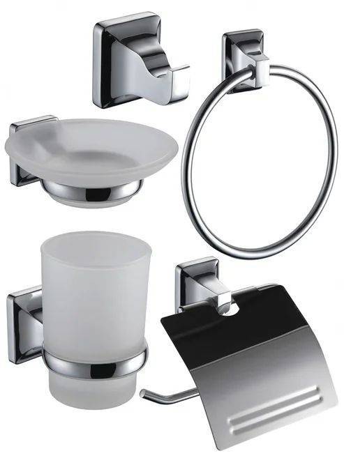 Набор аксессуаров для ванной Bath Plus Prime PR9900-5-1 серебрянный