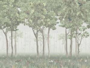Фреска Ortograf Aurora 34108 Misty grove grey Флора FLN
