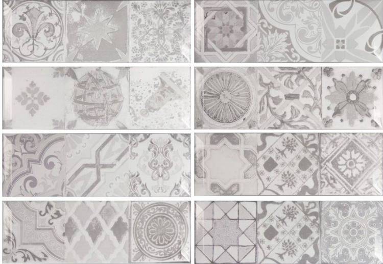 Декор Monopole Antique Gris Brillo Bisel 10x30