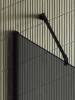 Душевая перегородка MaybahGlass MGD-730-6ш 79x195, стекло графит матовый 8 мм, профиль черный фото 5