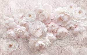 3D Фотообои Artegrafico «Ажурные пионы» RC-015 канвас