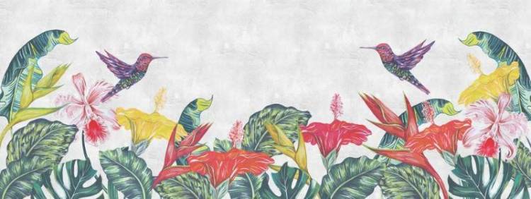3D Фотообои Artegrafico «Колибри в тропиках» TR-026 песок